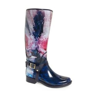 Ted Baker Riding Rain Boots - Atiri (navy floral)
